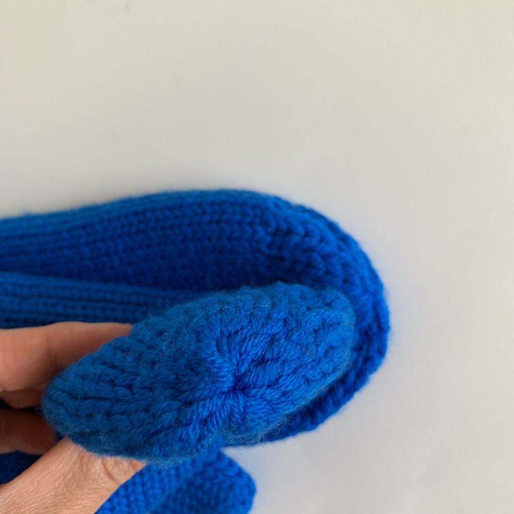 Tory Burch Sport Merino Little Grumps Mittens Blue - Picture 8 of 11